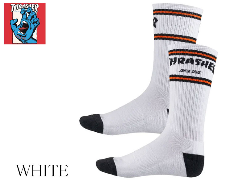 SANTA CRUZ×THRASHER SC STRIP CREW SOCKS 21311 有限会社 スコール | 卸売・  問屋・仕入れの専門サイト【NETSEA】