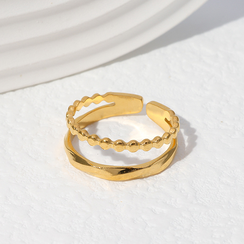 2023 ステンレスリング 指輪 ワイヤー  太幅 幅広 ジルコニア アクセサリーファッション指輪