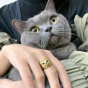 猫柄指輪　リング　デザイン　アクセサリー　レディース　韓国ファッション
