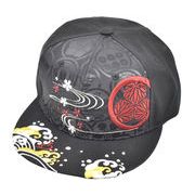 武将刺繍フラットキャップ　家康　H28-BSF03　【帽子】【和柄】【ファッション】