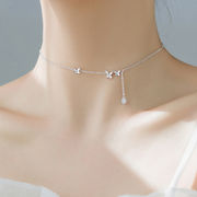 日本と韓国のファッション 蝶ダイヤモンドネックレス レディースシンプル ネックレス アクセサリー