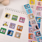 500枚入り 可愛い  うさぎステッカー  韓国流行 手帳素材  四角 シール 包装装飾ステッカー 包装用品