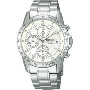 セイコー クロノグラフ メンズ腕時計 ホワイト SBTQ039
