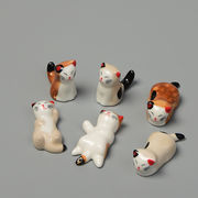 猫 箸置き  箸枕 卓上小物 かわいい 箸ホルダー  食器収納ラック 陶器 和風  箸置き 猫雑貨