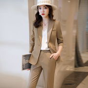 ハイエンドのプロのスーツの女性の春の新しい韓国風のファッションの気質の職場のホワイトカラーの小さなス