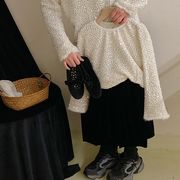 ★Girls★　親子ペアブラウス　100~150cm　キラキラ上品Tシャツセットアップ　韓国キッズファッション