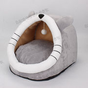 【猫犬兼用】ペットハウス ドーム型 ペットベッド 犬 猫 冬 室内 テントベッド 洗える 保温防寒 寝袋 冬