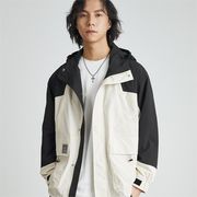 P16815 コート ジャケット 2024春夏 長袖 マウンテンパーカー メンズ  カジュアル  韓国風 連帽