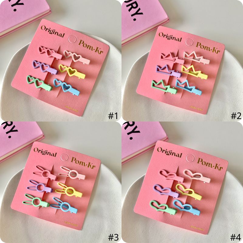 ☆全12type☆ 子供ヘアピン 6点セット カラフルヘアピン ベビー