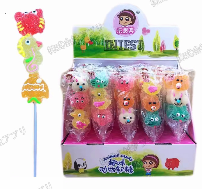 【30本入】グミ串　2種の型　動物　海洋動物　可愛い　大人気　果物味　韓国　咀嚼音　ソフトキャンディ