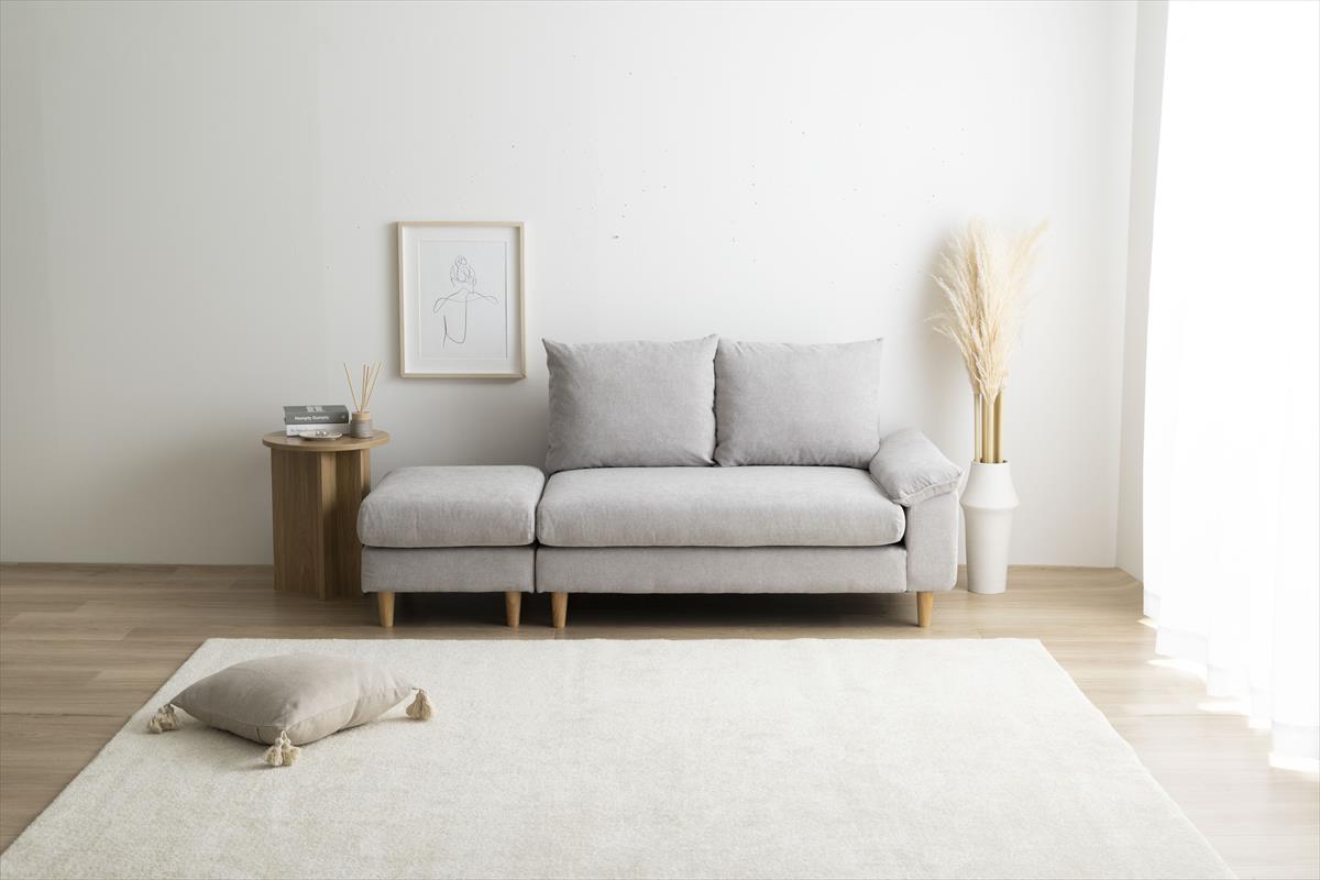 【送料無料】【2点セット】Mellow オットマン付き2人掛けカウチソファ 椅子 g118029]【2点セット】Mellow オットマン付き2人掛けカウチ