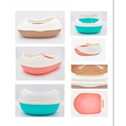 猫 トイレ オープンタイプ 匂い対策 3色 流線型デザイン 空気が通う