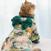 【2024春新作】 犬服 ペット服 浴衣 ドッグウェア 犬猫兼用 ワンちゃん用 和風総柄 ネコ雑貨