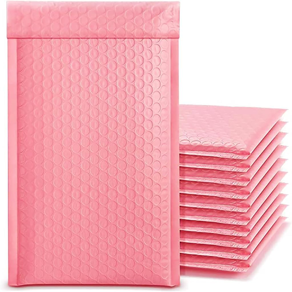 封筒 緩衝封筒　クッション封筒 　梱包材 PE 耐水型 　梱包資材 A5 /A4 緩衝材 (ピンク)