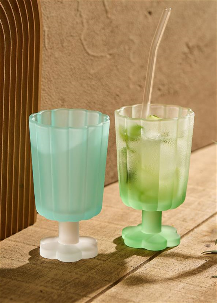 素敵な商品 耐熱カップ 洗練された グラス 家庭用 冷たい飲み物カップ 砂目立て もちカップ 低脚カップ