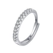 模擬ダイヤモンドリング、ハイカーボンダイヤモンドリング、シンプル、ファッショナブルで多用途な指輪