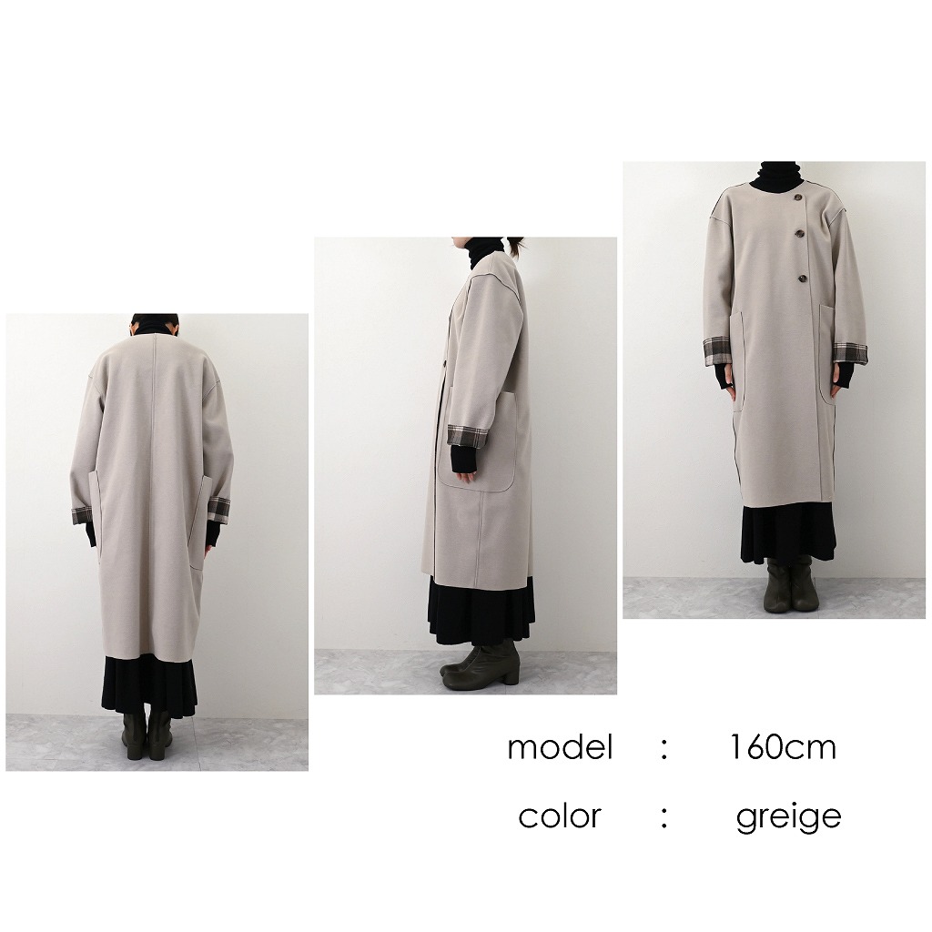 ◇SALE◇ネル裏チェックプリント オーバーコート(31404) 株式 