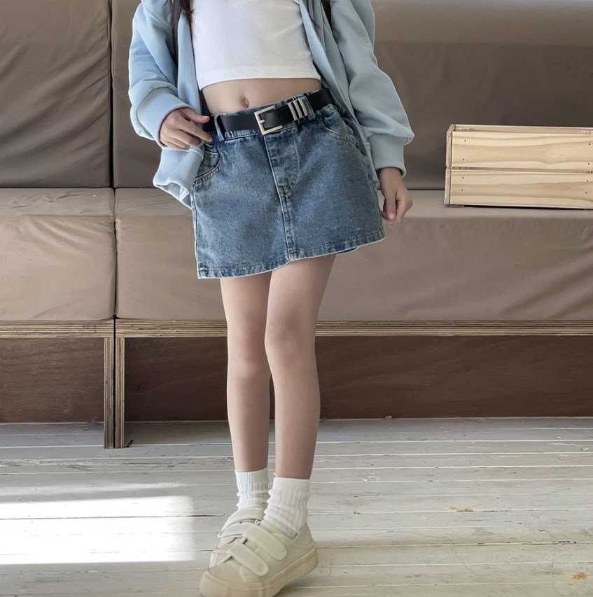 韓国風子供服    キッズ服    かわいい    デニム    スカート