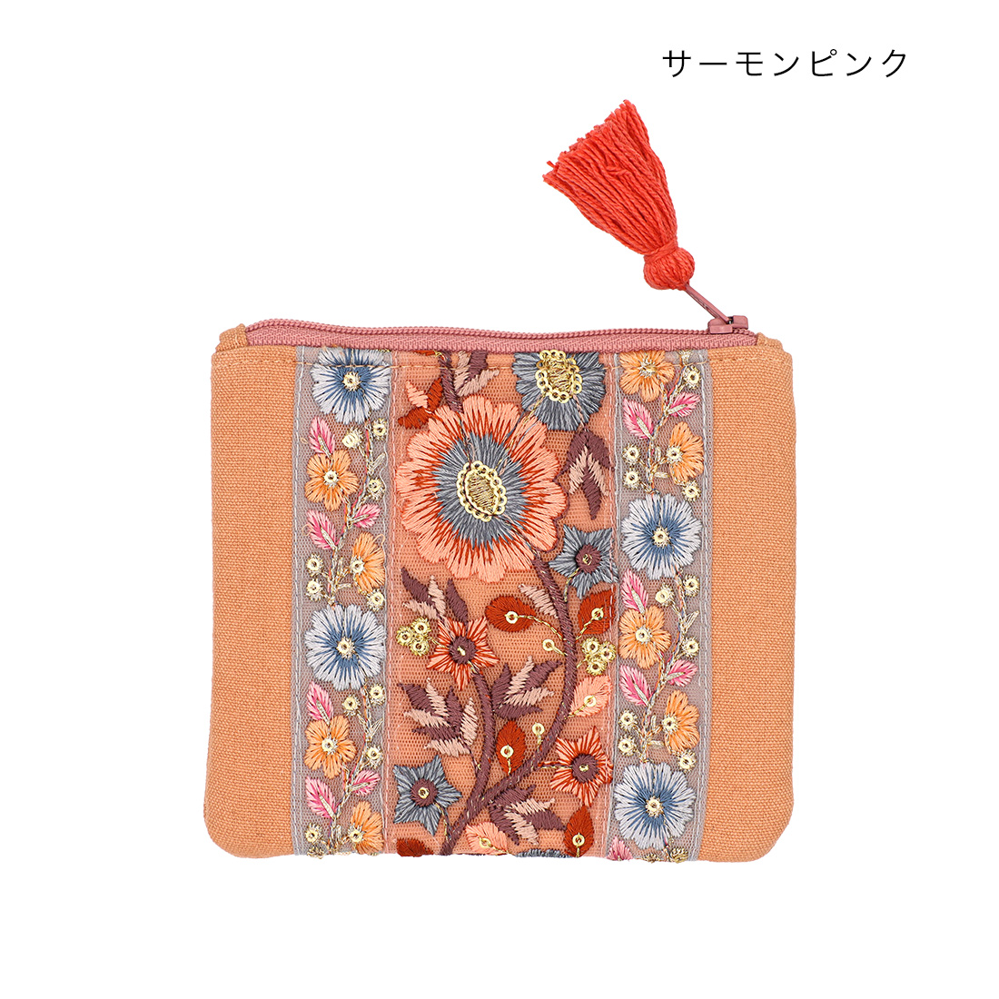 茶道具 収納用 紺色花柄とオレンジロープ 茶道具 収納用 紺色花柄とオレンジロープ