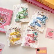 ★全4色★　子供ヘアピン＋ヘアゴム　２点セット　ベビーピン　韓国キッズヘアアクセサリー
