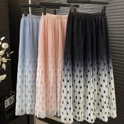 ロングスカート　チュールスカート　ドット柄　レディース　INS　韓国ファッション　春夏　4colors