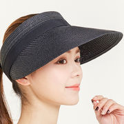 トップファッション帽子つば付き蝶結び麦わら帽子韓国版新型レディース日焼け止めサンバイザーサンバイザー