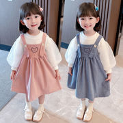 子供服、女の子、かわいいドレス、新しい秋のスタイル、ストラップスカート