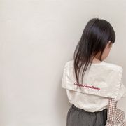 2024春夏新作 INS 韓国風子供服 キッズ服 半袖 トップス シャツ  2色 80-130cm