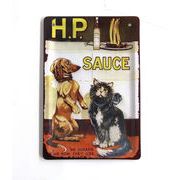 メタルポストカード HP SAUCE　猫/はがき/手紙/レター