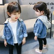 子供服 韓国の流行の子供用コート ガールズ  2024年秋新作  デニムジャケット