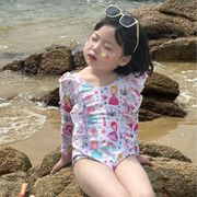2024夏新作 韓国風子供服 キッズ水着 女の子  子供用 オールインワン　連体水着