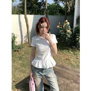 2024年INS夏 新作 気質 レトロ   おしゃれ カジュアル    Ｔシャツ