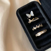 指輪　レディース　INS　韓国ファッション　デザイン　金属風　蝶々