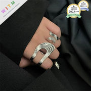 不規則 リング 指輪 レトロ アクセサリー 個性 ファッション 開口指輪 レディース