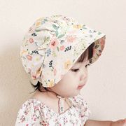 3色  新生児の帽子 花柄 お姫様 帽子 薄い 純綿 ガールズハット 3～20ヶ月