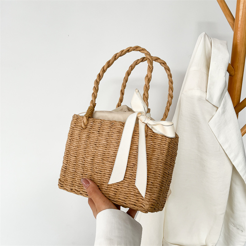 大人用バッグ・かわいい・草編み・ショルダーバッグ・2色・新款・肩掛け /斜め掛けバッグ