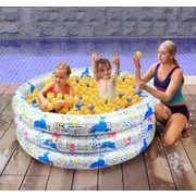 家庭用 折りたたみプール インフレータブルプール ラウンドプリント おもちゃ 水遊び 暑さ対策