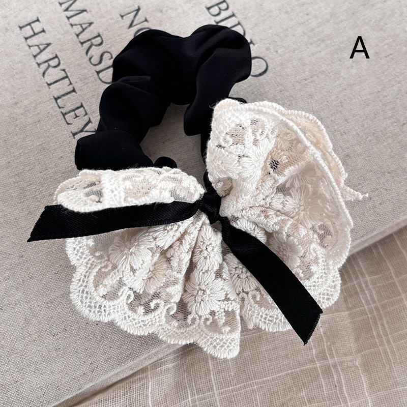 シュシュ リボン レース ヘアアクセサリー デザイン 韓国ファッション