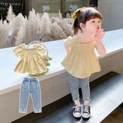 韓国子供服 キッズ 女の子 セットアップ 夏 Tシャツ パンツ 90 100 110 120 130 140cm カジュアル