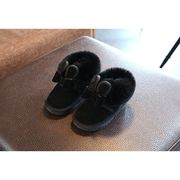 スノーブーツ ファーシューズ 子供靴 女の子 ショートブーツ リボン ベビー 子供用 冬用 フラットシューズ