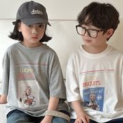 子供服　90~150cm　オーバサイズキッズTシャツ　男女兼用　韓国キッズ服