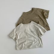 無地 純綿半袖Tシャツ 春夏子供服 男の子 女の子 韓国風 カジュアルトップス