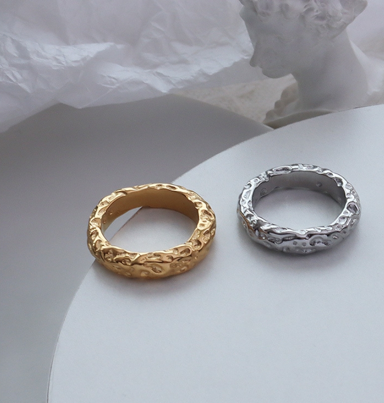 欧米の新製品 Instagram 人気の指輪 ステンレス鋼 18k ゴールドメッキ 女性の指輪 ★リング