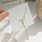 真珠のネックレス レディース鎖骨チェーン ファッションアクセサリー