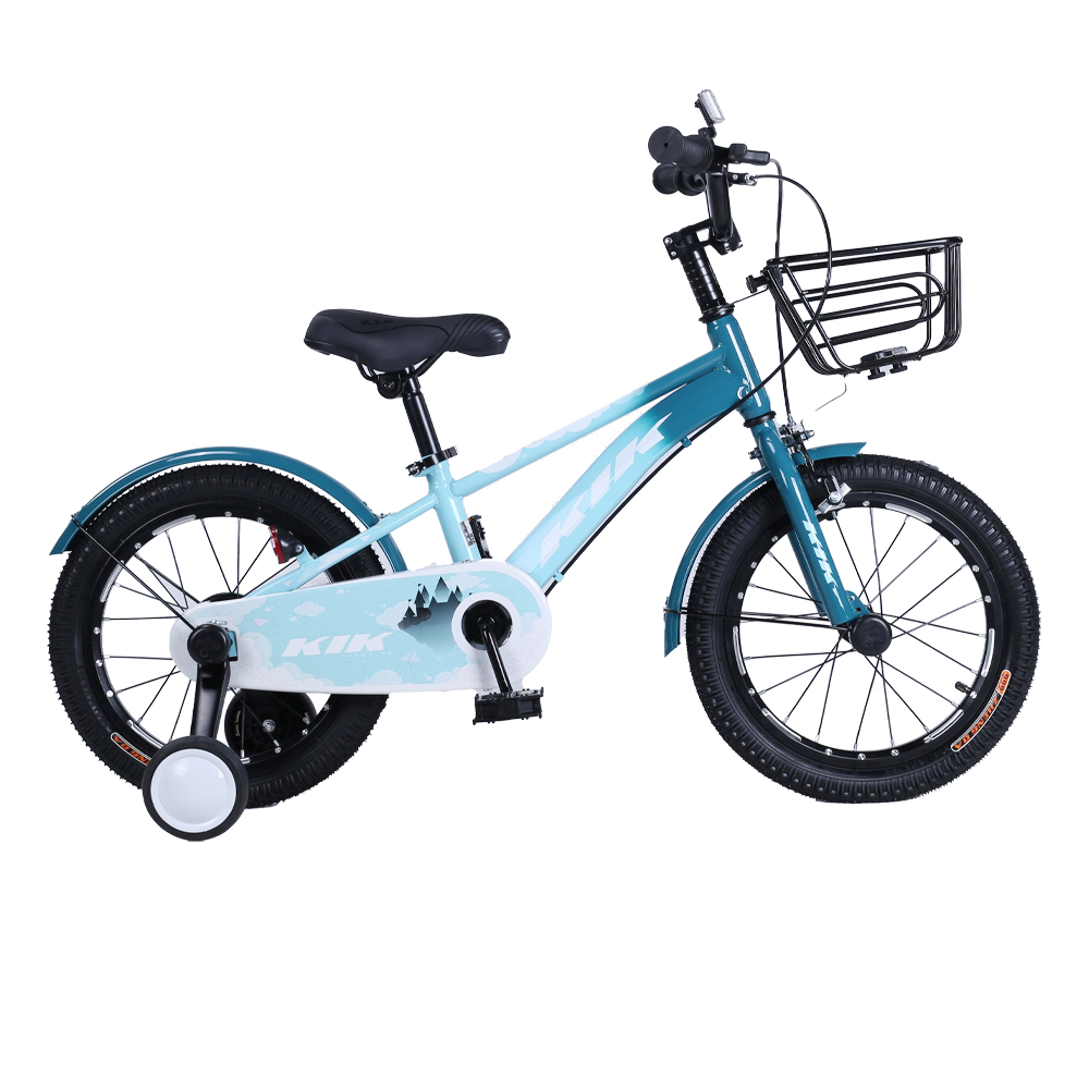 ☆「K.I.K」ZFJ高品質 子供用自転車 16インチ（ブルー）補助輪付き 
