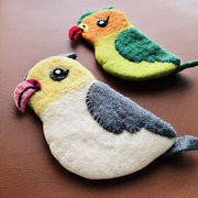 【ワゴンセール・即納】カラフルな鳥さんのポーチ 羊毛フェルト 雑貨店にオススメ