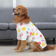 新しい大型犬の薄いTシャツラブラドール犬の服の綿の春と夏の大型犬の服