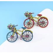 韓国　韓国ファッション　ブローチ　 ハンドメイド  アクセサリー ブローチ　キラキラ　自転車