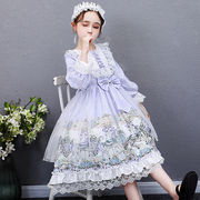 キッズ ロリータ ワンピース 童話風 レース プリンセス リボン付き 可愛い 洋装 チュール