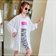 女の子子供 UV カーディガン 日焼け防止 アウター 夏 女の子 長袖 コート